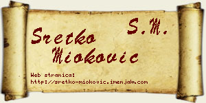 Sretko Mioković vizit kartica